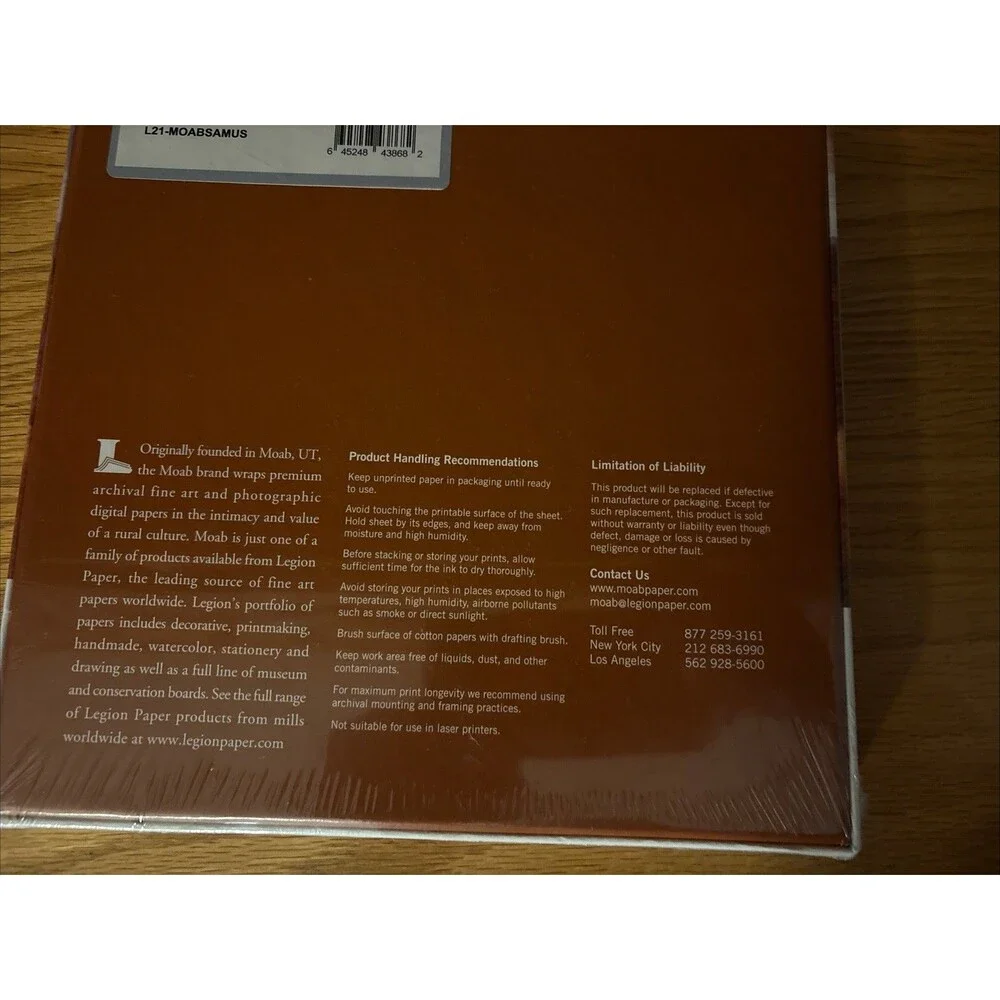 Moab 8.5 x 11-in. General Sampler Box 24 Photographic Digital Paper Sealed NEW